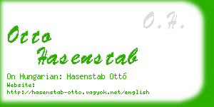 otto hasenstab business card
